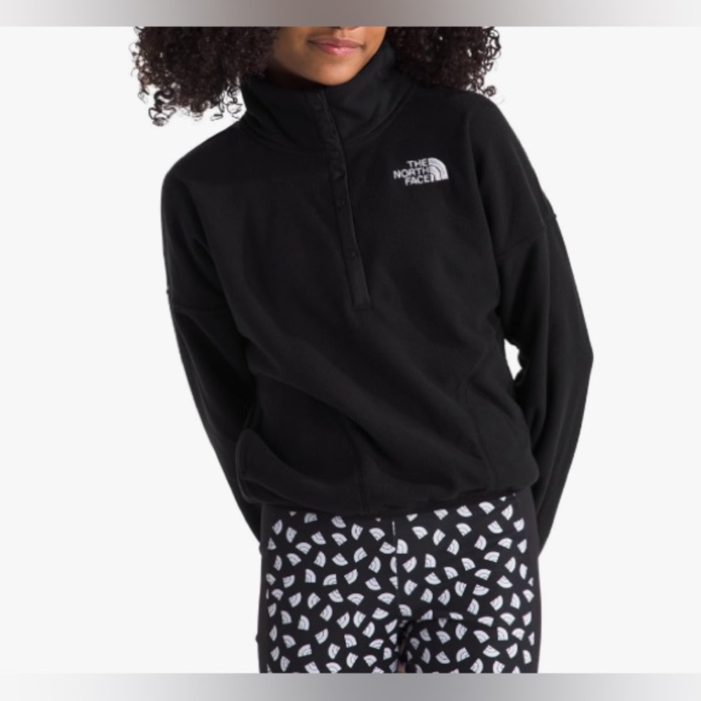 THE NORTH FACE Girl's Glacier Pullover (Little Kids/Big Kids) Black-Size M (10)